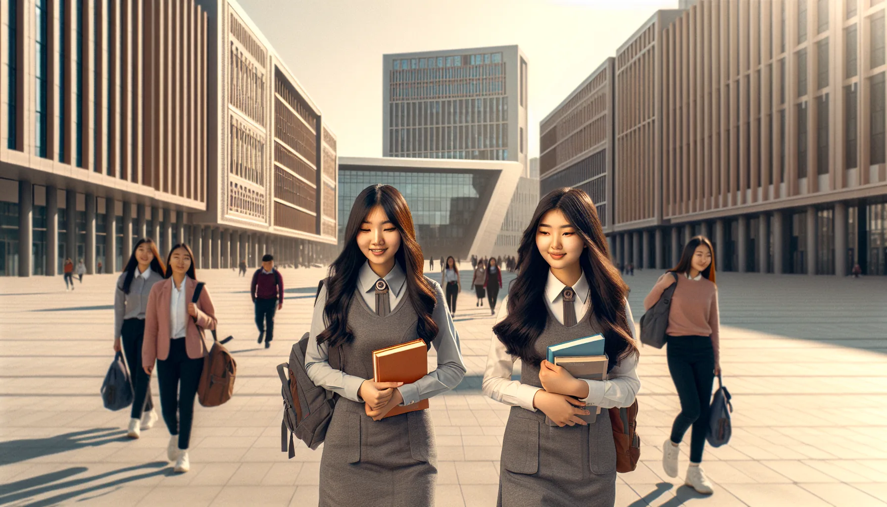 Étudiantes mongoles à l'université nationale d'Oulan-Bator